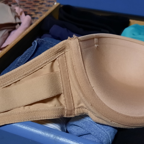 Maidenform push up strapless bra removable straps underwire nude beige 34B - Picture 5 of 6